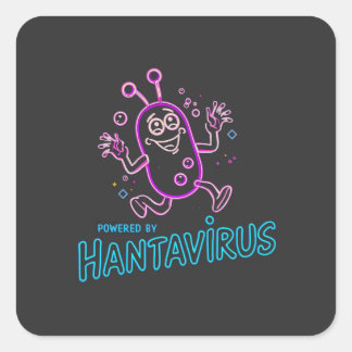 Angetrieben von Hantavirus Quadratischer Aufkleber