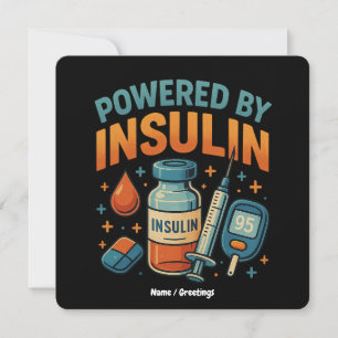 Angetrieben von Insulin Diabetes Awareness Funny Z Einladung