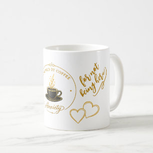 Angetrieben von Kaffee & Angst Tasse   Lustig Sark