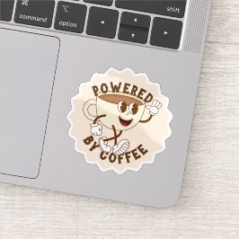 Angetrieben von Kaffee Aufkleber