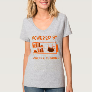 Angetrieben von Kaffee & Büchern T-Shirt