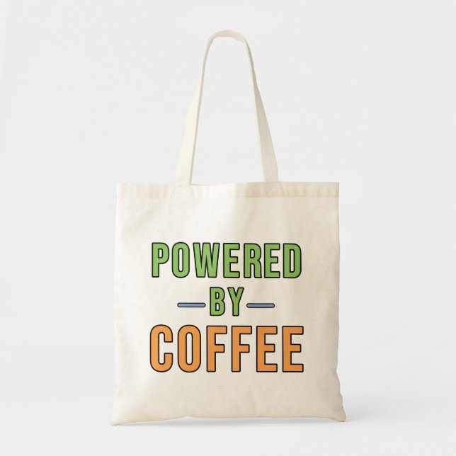 Angetrieben von Kaffee Tragetasche (Vorne)