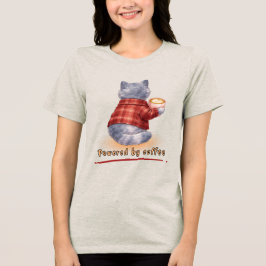 Angetrieben von Kaffee Tri-Blend Shirt