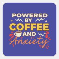 Angetrieben von Kaffee und Angst | Lustige Retro-T