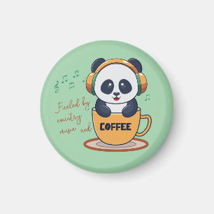 Angetrieben von Kaffee und Country-Musik Magnet