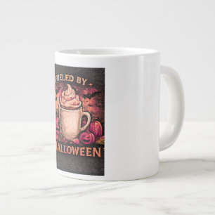 Angetrieben von Kaffee und Halloween Lustige Kaffe Jumbo-Tasse
