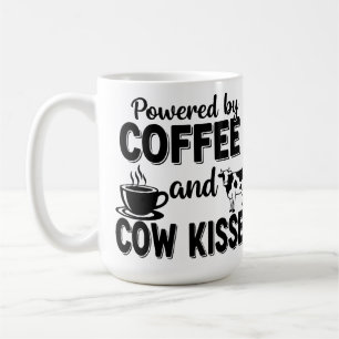 Angetrieben von Kaffee und Kuhküssen Kaffeetasse