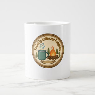 Angetrieben von Kaffee und Lagerfeuer Tee Jumbo-Tasse