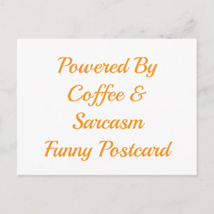 Angetrieben von Kaffee und Sarkasmus Lustige Postk Postkarte