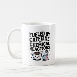 Angetrieben von Koffein und chemischen Reaktionen Kaffeetasse