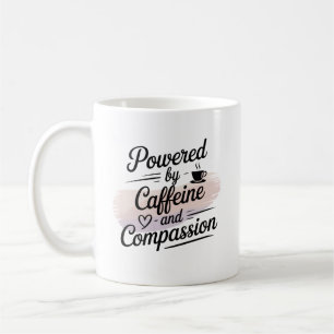 Angetrieben von Koffein und Mitgefühl Kaffeetasse