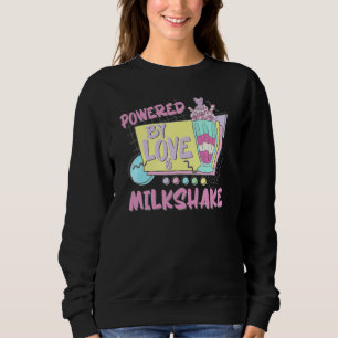 Angetrieben von Love Milkshake Retro 80er 90er Paa Sweatshirt