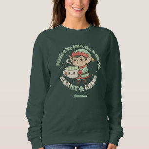 Angetrieben von Matcha & Cheer Weihnachtself Sweatshirt
