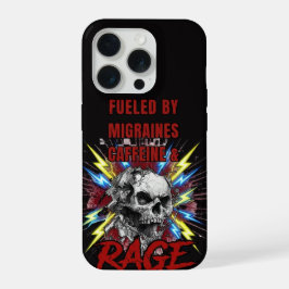 Angetrieben von Migräne Pure Liquid Rage Totenkopf iPhone 15 Pro Hülle