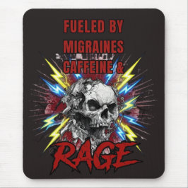 Angetrieben von Migräne Pure Liquid Rage Totenkopf Mousepad