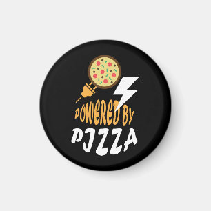 Angetrieben von Pizza – Lustiges Food Lover Design Magnet