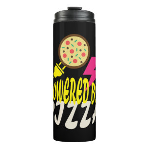 Angetrieben von Pizza – Lustiges Food Lover Design Thermosbecher