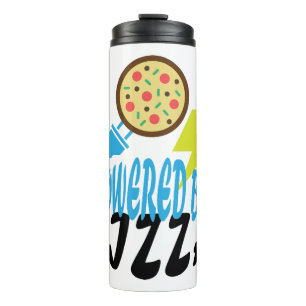 Angetrieben von Pizza – Lustiges Food Lover Design Thermosbecher