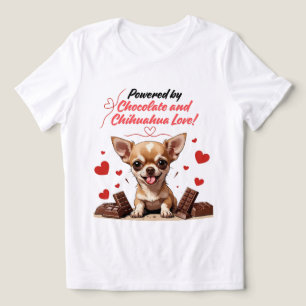 Angetrieben von Schokolade und Chihuahua-Liebe Tri-Blend Shirt