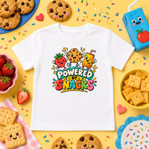 Angetrieben von Snacks lustiges Baby T-shirt