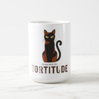 Angetrieben von Tortitude Lustige Katzen-Grafik Kaffeetasse