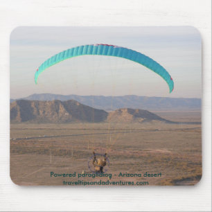 Angetriebenes Gleitschirmfliegen - Arizona-Wüste Mousepad