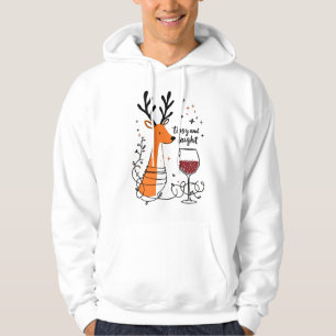 Angetrunkene und strahlende Rentiere Hoodie
