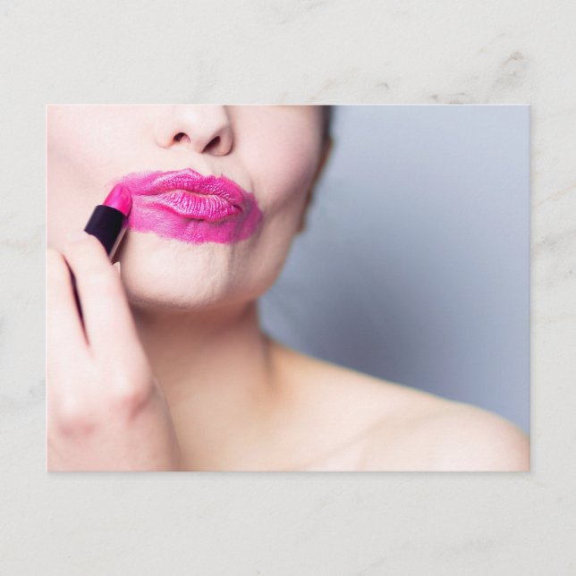 Angewandte Lipstick-Postkarte Postkarte (Vorderseite)