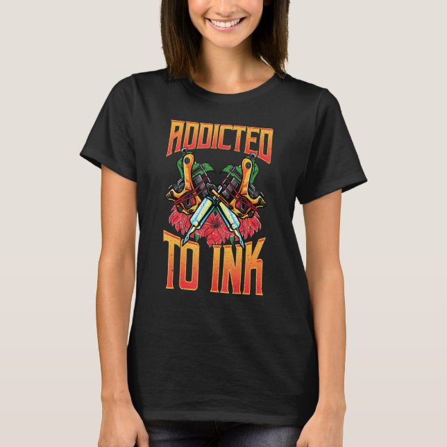 Angewendet an Tinte Liebe Tattoos Tattoo Art T-Shirt (Vorderseite)