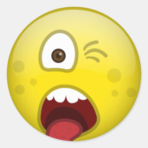 Angewidert Runder Aufkleber