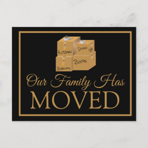 Angewohnt hat unsere Familie umgezogen Postkarte