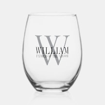 Angewohnter Mit Monogramm Vater des Grooms