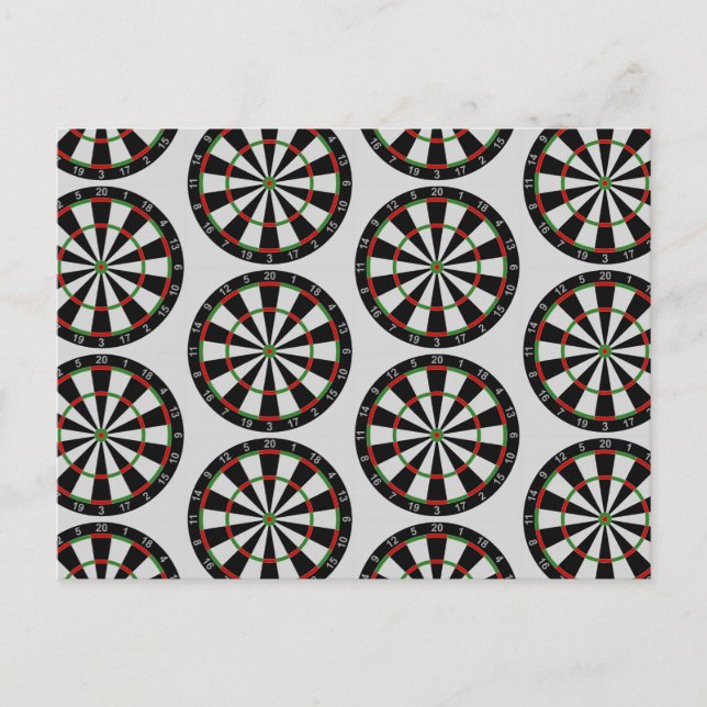 Angezogene Darts-Zielmuster Postkarte (Vorderseite)