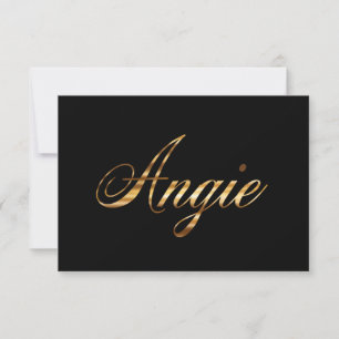 Angie gold Design Lettering Karte