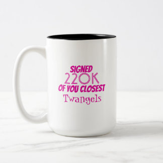 Angie-KAUFVERTRAG Kasten-Petitions-Tasse Zweifarbige Tasse