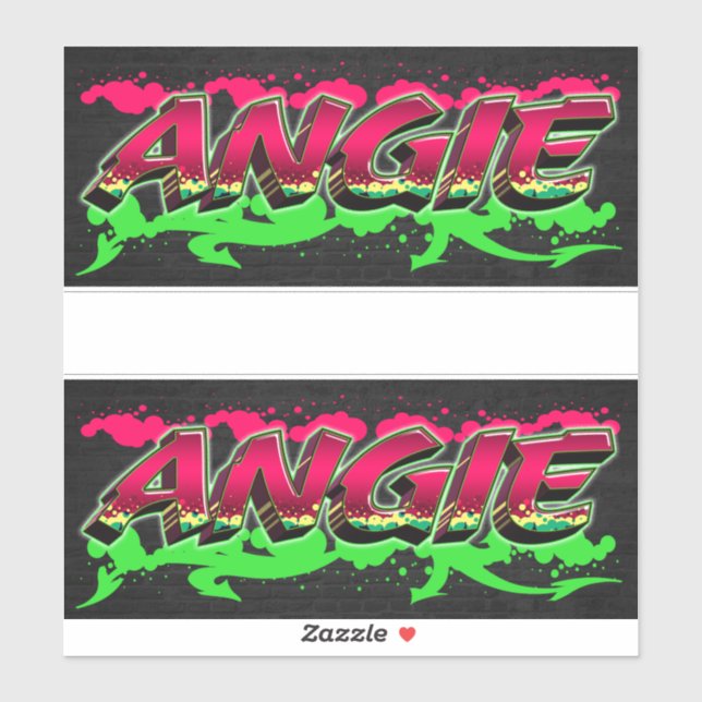 Angie Vorname Name Graffiti Aufkleber Sticker (Blatt)