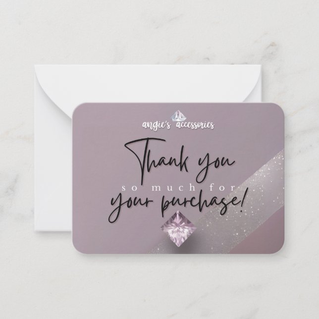 Angie's Accessoires Custom Danke Card Mitteilungskarte (Vorderseite)