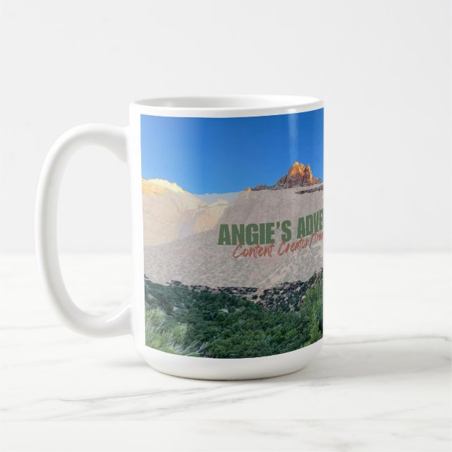 Angie's Adventures Branded Coffee Tasse (Links)