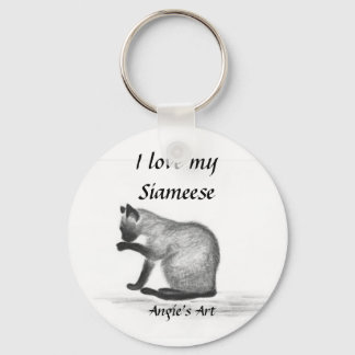 Angie's Art "Siameese Cat" Schlüsselanhänger