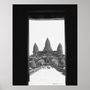 Angkor Kambodscha, Angkor Wat Türblick 2 Poster