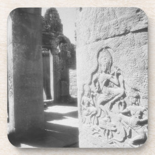 Angkor Kambodscha, Apsara-Schnitzerei The Bayon 2 Untersetzer