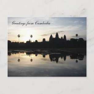 angkor reflektieren postkarte