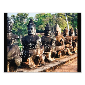 Angkor Thom God Statues  Fotodruck