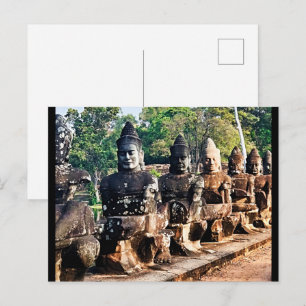 Angkor Thom Götterstatuen  Postkarte