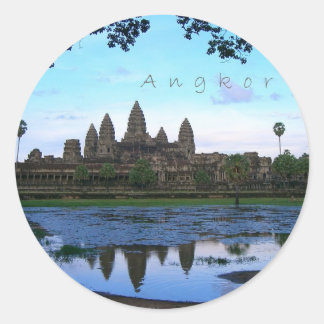 Angkor Wat 01 Runder Aufkleber