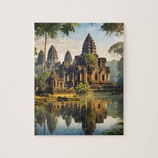 Angkor Wat, alter Khmer-Tempel (Vertikal)