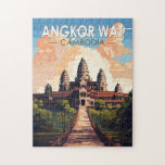 Angkor Wat Cambodia Reisen Vintag<br><div class="desc">Angkor Wat Vektorgrafik. Angkor Wat ist ein Tempelkomplex in Kambodscha,  der von den Guinness World Platten als die größte religiöse Struktur der Welt gilt. Es liegt in der antiken Stadt der Khmer-Hauptstadt in Angkor,  im Norden Kambodschas.</div>