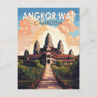Angkor Wat Cambodia Reisen Vintag