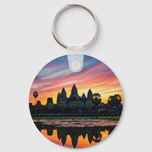 Angkor Wat Cambodia Sunset Schlüsselanhänger