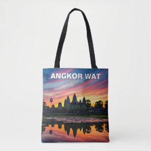 Angkor Wat Cambodia Sunset Tasche